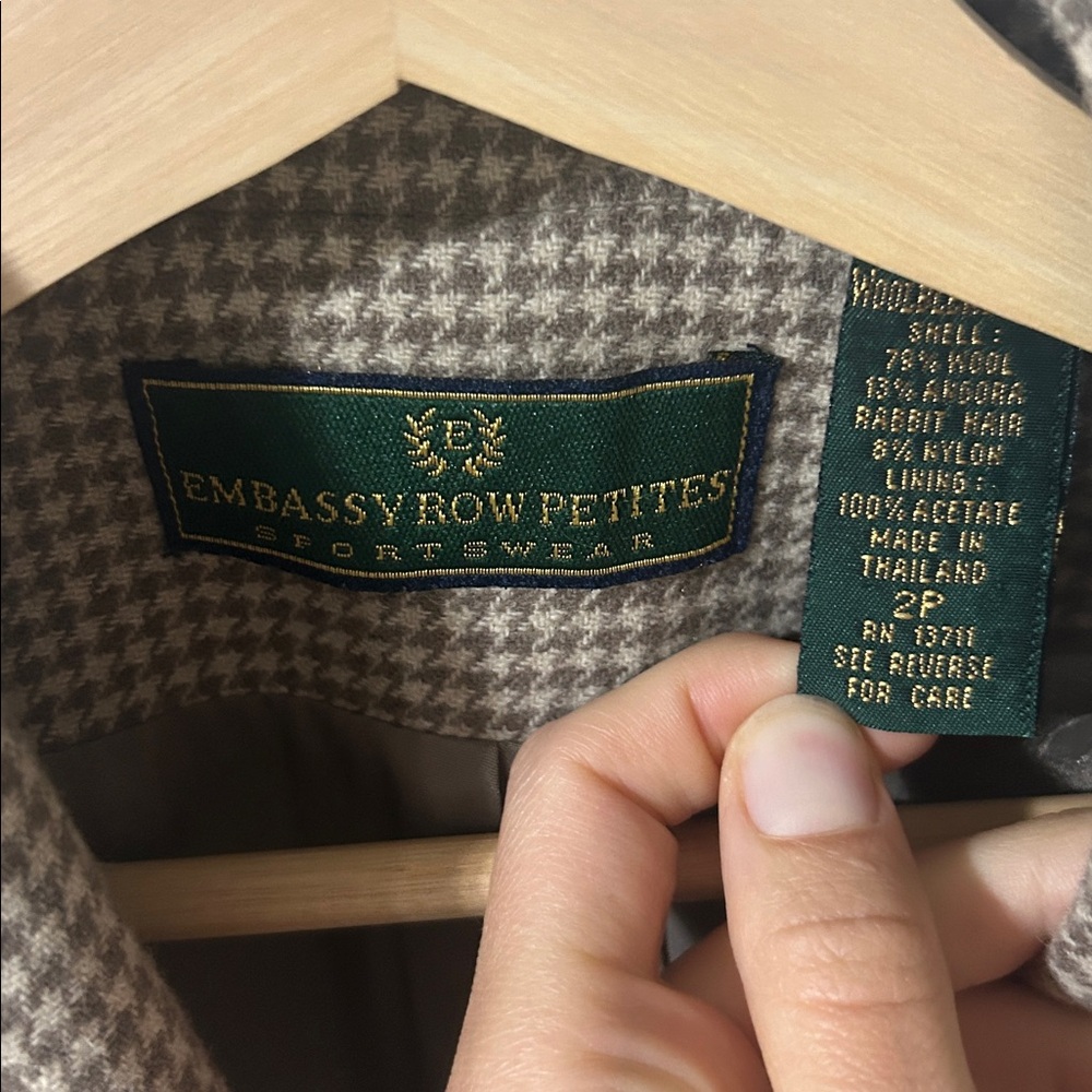 Brown Houndstooth Blazer - image 2